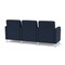 Lesro Siena 3 Seat Tandem Seating, Brushed Steel, RF Blueberry Back, MD Ink Seat, RF Blueberry Panels SN3103 - alternate 3